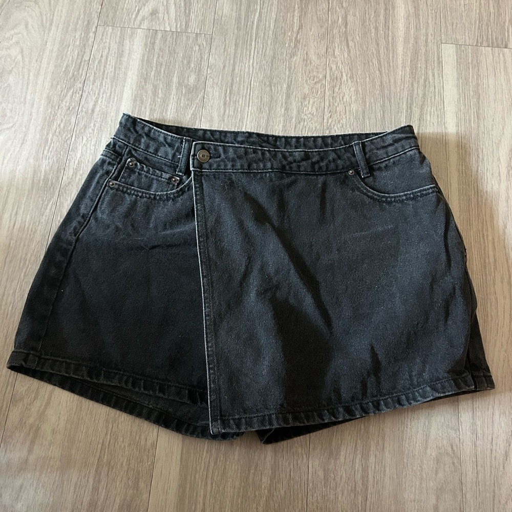 Future collective denim mini skort